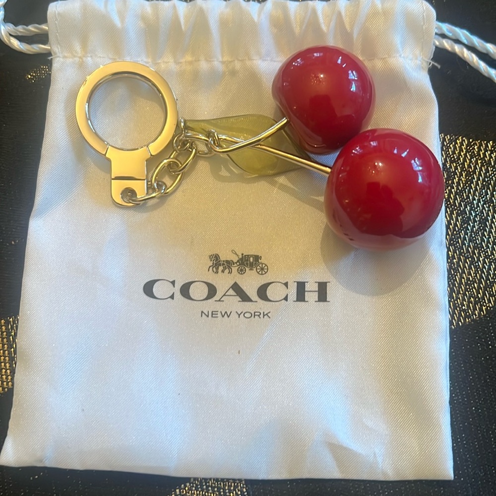 Pre owned Kate Spade keychain in a coach pouch